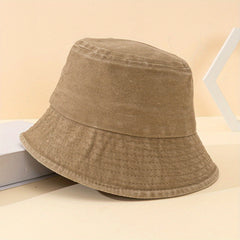 Kids Unisex Washed Fisherman Hat Sunshade Outdoor