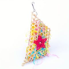 Colorful Parrot Bird Toys Bamboo Woven Paper Hanging Toys