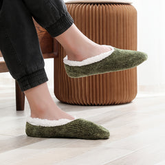 Men's Striped Fleece Slipper Socks