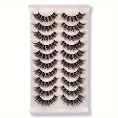 10 Pairs 10D Dramatic Cat Eye False Eyelashes 15 18mm
