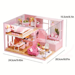 Girl Princess DIY Dollhouse Kit Assembled Building Model with Furniture