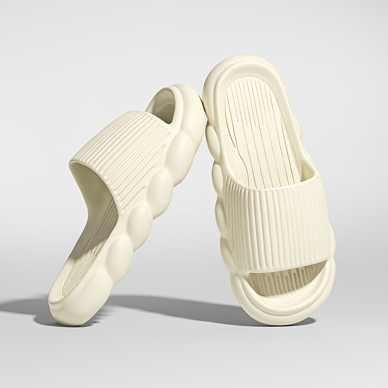 Women's Platform Cloud Slippers Open Toe Non-slip Bathroom Shoes
