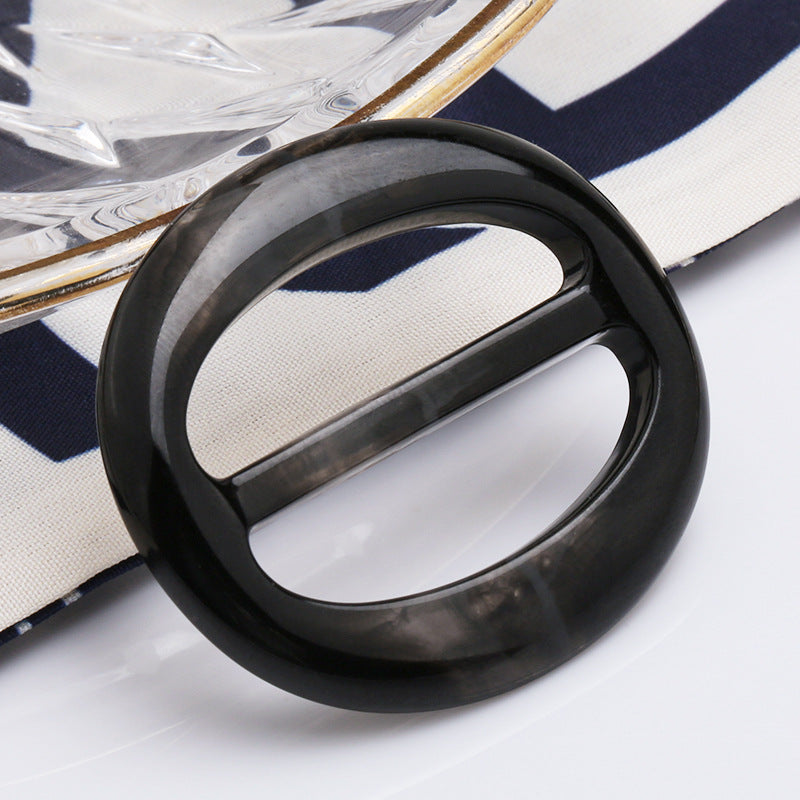 Silk Scarf Clasp for Trench Coat with Belt Buckle