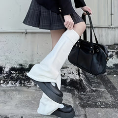 Knitted Leg Warmers Harajuku Knee High Socks Women's Stockings