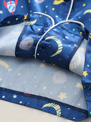 Boys Rocket Moon Star Pajamas Set Short Sleeves Tops & Bottoms