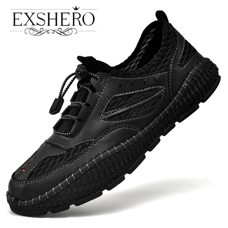 EXSHERO Men's Summer Casual Platform Shoes Outdoor Sneakers