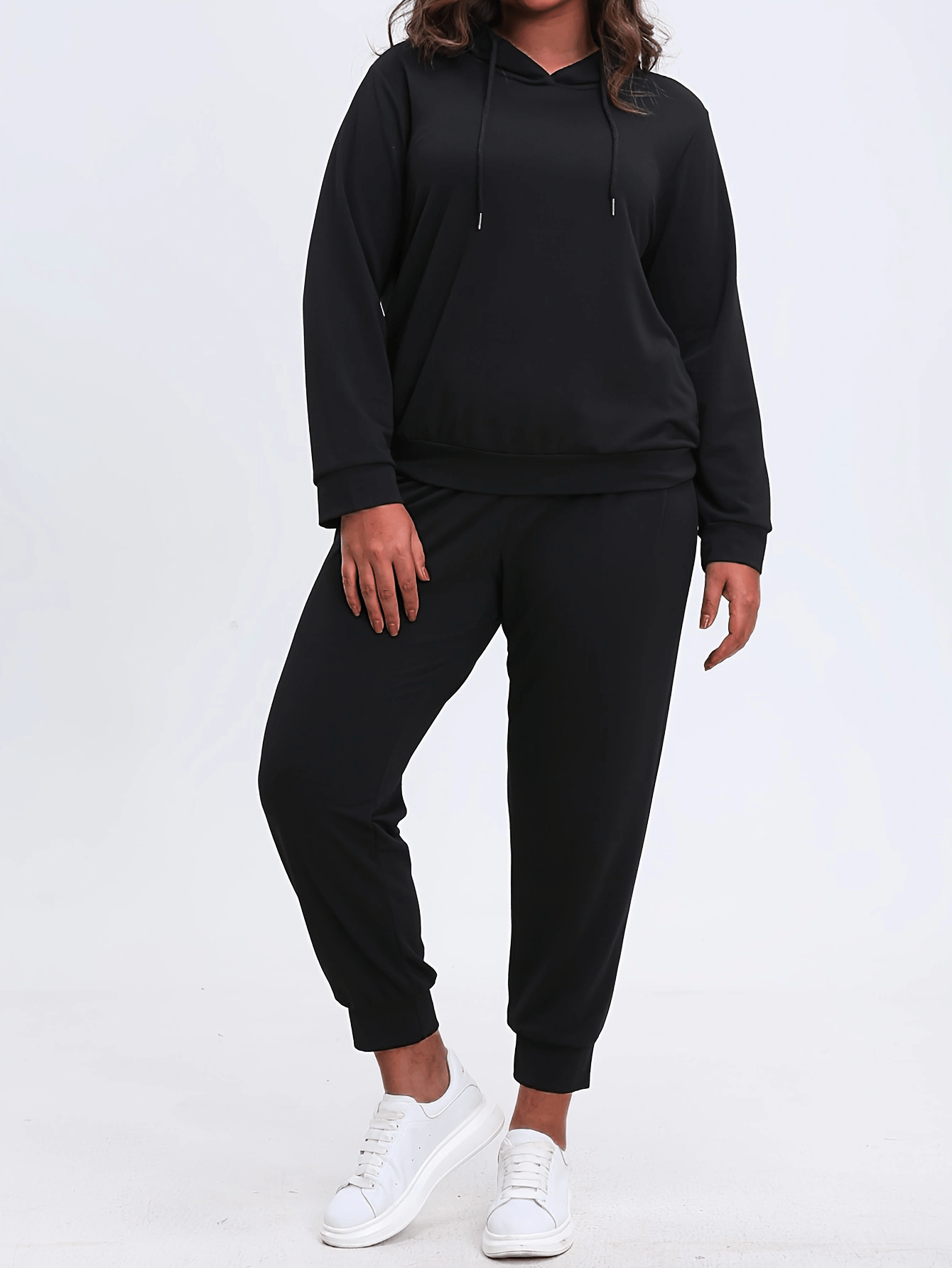 Solid Hoodie & Joggers 2 Piece Set