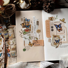 6pcs Plant PET Journal Stickers Retro Art Decoration Material