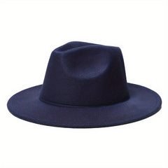 Gradient Sunshade Wide Brim Fedora Hat for Party Meeting