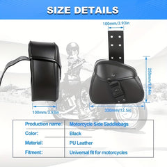 Stylish Motorcycle Side Bags 1 Pair Password Lock & Single Snap Lock