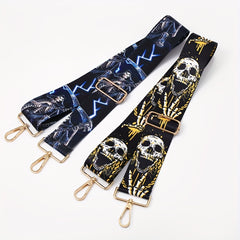 Ghost Skull Horror Purse Strap Wide Adjustable Bag Shoulder Replacement