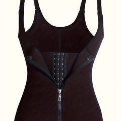 Zipper Bustier Tank Tops Tummy Control Corset
