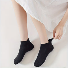 12 Pairs Solid Comfy Breathable All-match Women's Socks