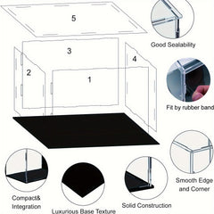 2pcs Acrylic Football Display Case Dustproof Protective Box