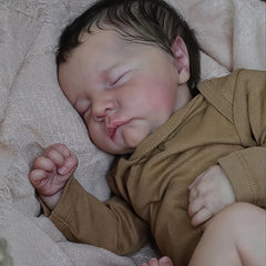 19" Reborn Doll Lifelike Newborn Soft Touch 3D Skin Hand Painted Art Doll
