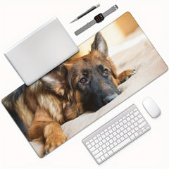 German Shepherd Dog Gaming Mouse Pad XL Beachy Desk Pad