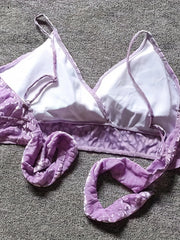 Leopard Longline Bra & Underwear Swimsuit Set