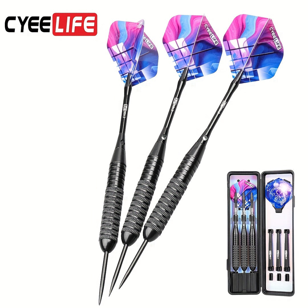 CyeeLife 26g Steel Tip Dart Set with Storage Box