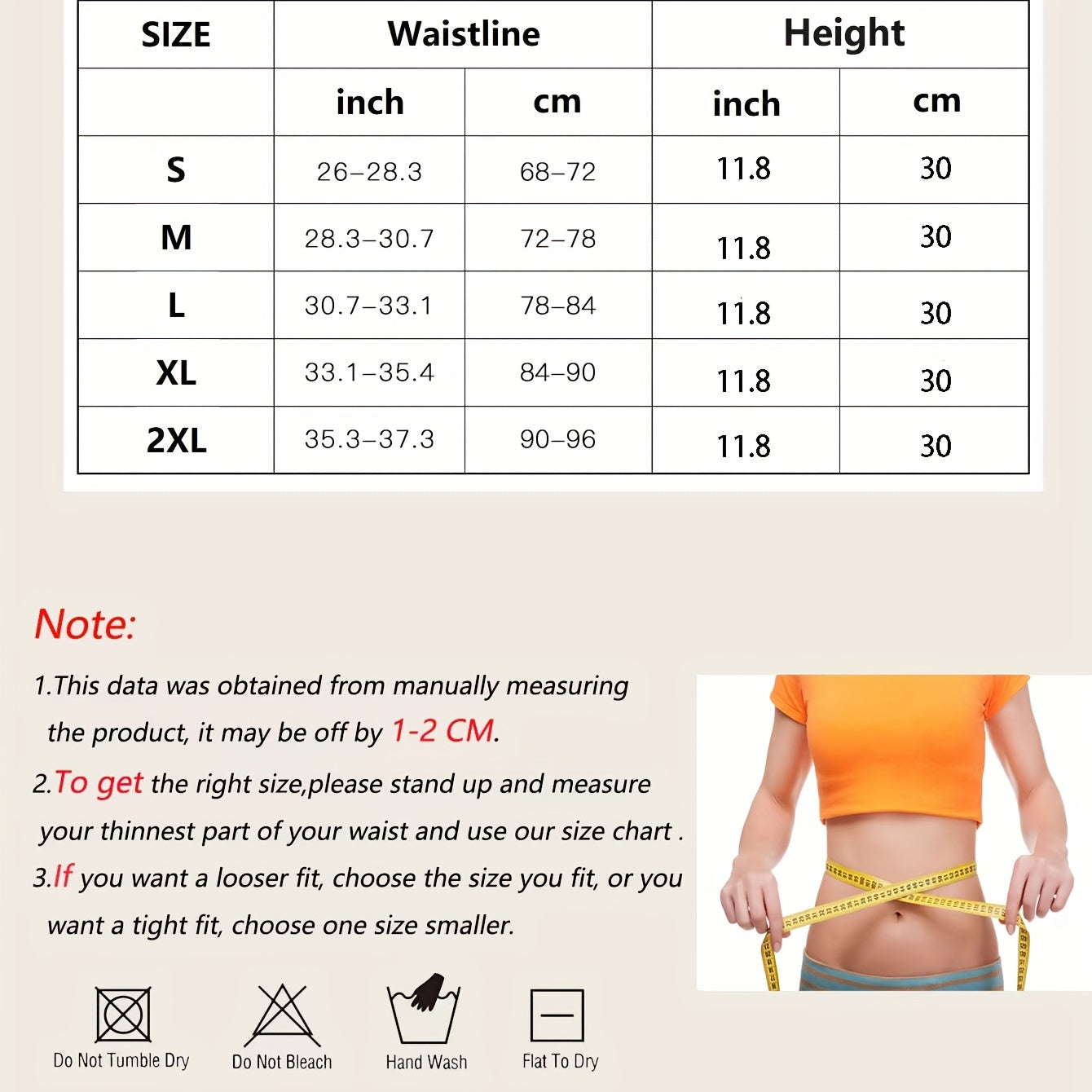 Exercise Sweat Waist Training Belt for Men & Women