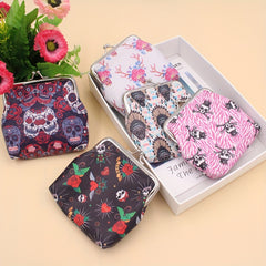 Skull Head Coin Purse Earphone Bag Girls Vintage Birthday Gift