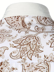 Men's Paisley Casual Shirt Long Sleeves Regular Fit
