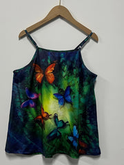 Butterfly Print Spaghetti Strap Cami Top