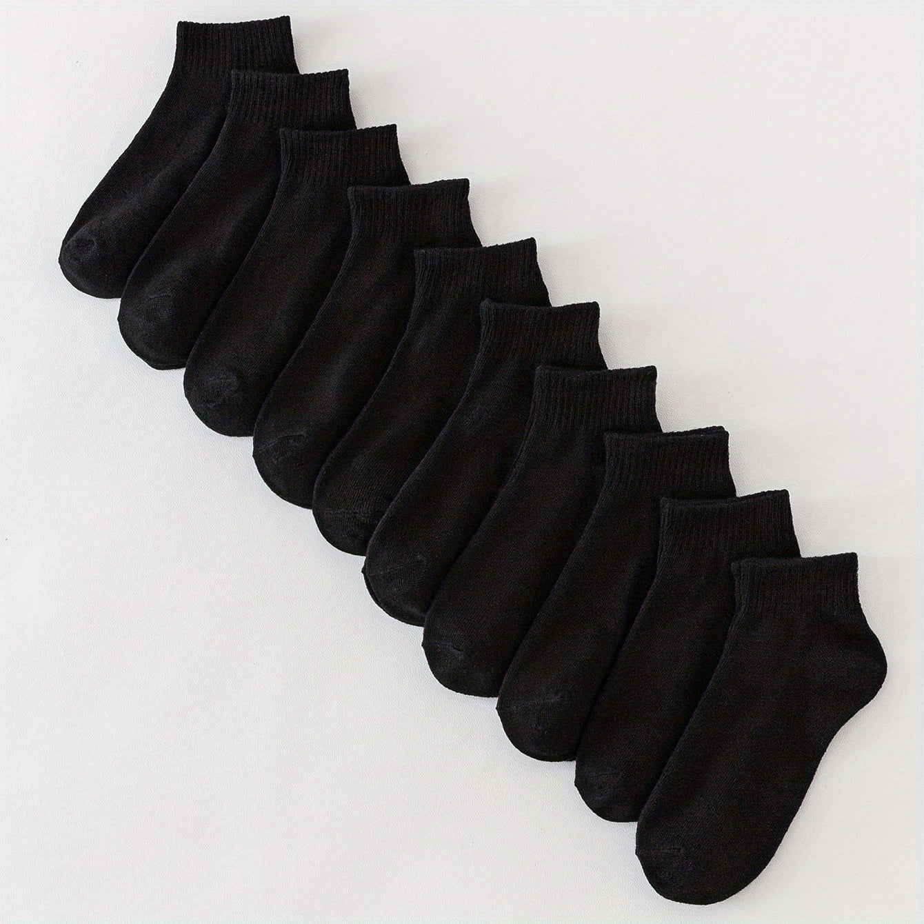 10 Pairs Short Solid Socks Comfy All match Women's Stockings