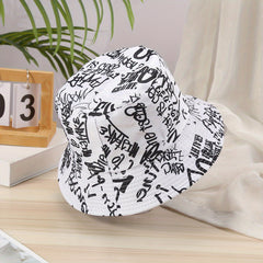 Men's Letter Print Basin Hat Sun Visor, Couple Fisherman Hat