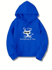 Funny Cat Graphics Girls' Long Sleeve Casual Hoodie Sweatshirt