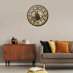 Retro Wooden LED Christmas Lamp Clock
