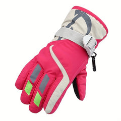 Kids Ski Gloves Waterproof Winter Warm Outdoor Cycling Gloves