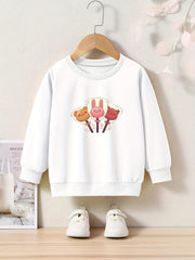 Cartoon Lollipop Sweatshirt for Kids Comfy Pullover Gift