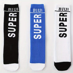 3 Pairs Kids Street Style Dance Socks Comfy High Socks Students Stockings