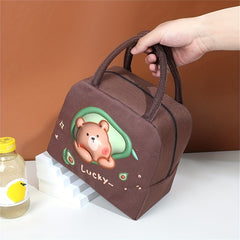 Cartoon Pattern Insulation Bag Portable Lunch Bag for Outdoor Camping School