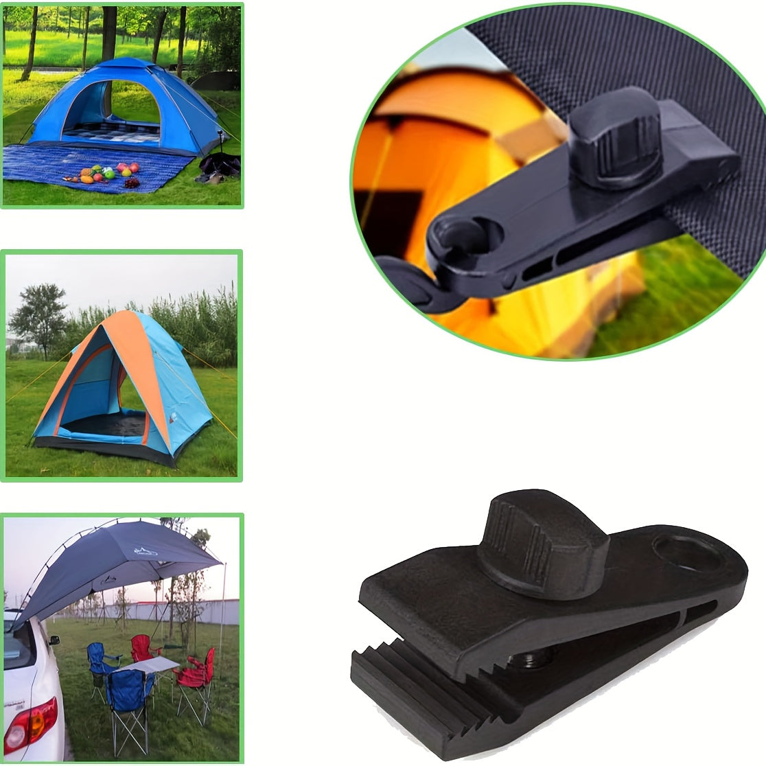 12pcs Heavy Duty Tarp Clip Clamps for Tents Caravan Garden Shade Cloth Cover