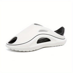 Men's Non Slip Slides Open Toe Slippers for Indoor Outdoor Beach Shower
