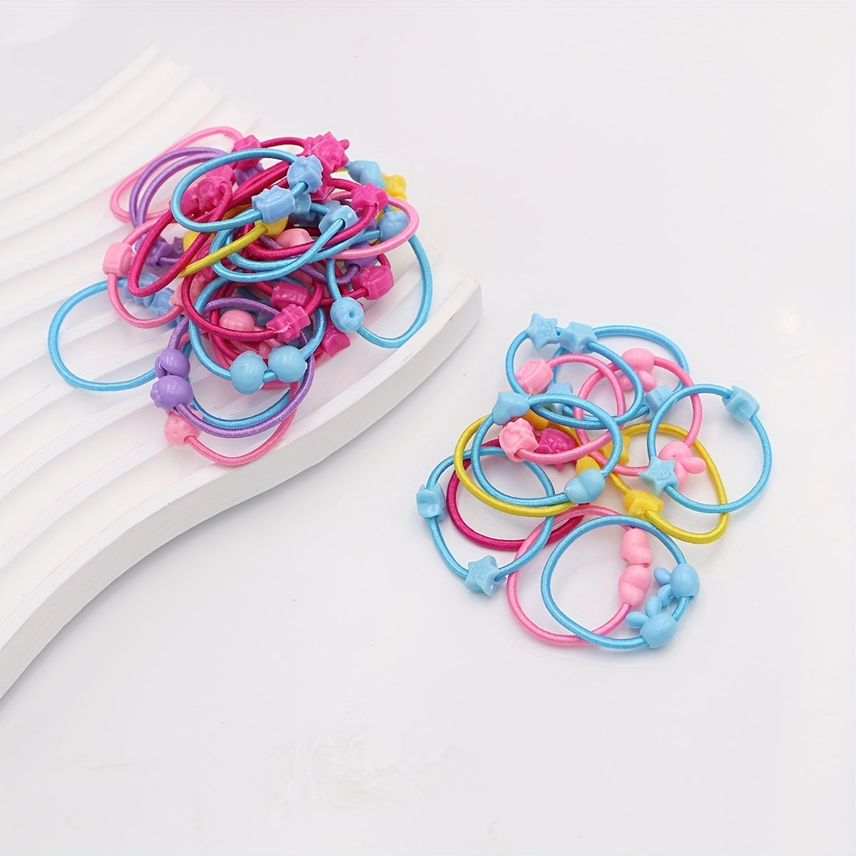 50pcs Baby Girl Hair Accessories Heart Star Bear Bunny Hair Ties & Scrunchies