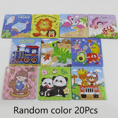 Educational Animal Cartoon Puzzle Toys - Colorful Square Puzzles for Kids