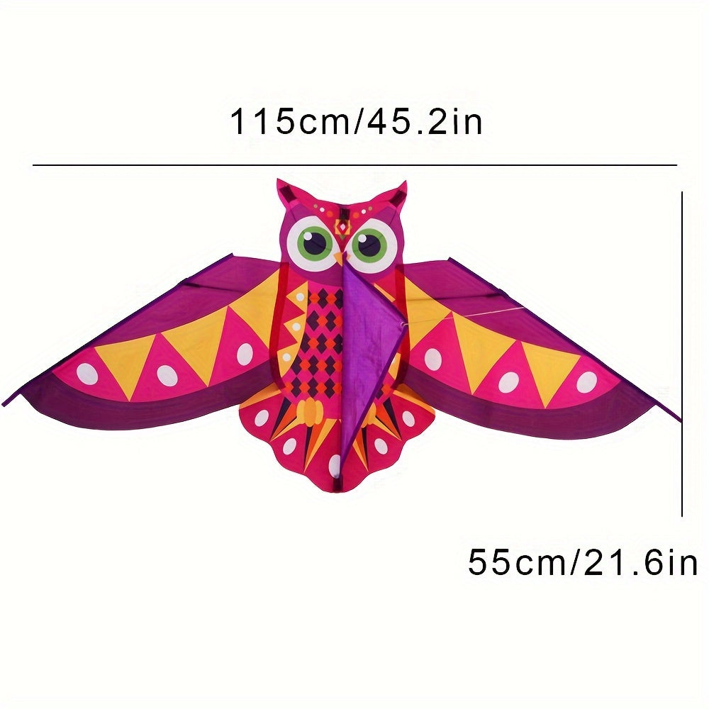1pc 15m Owl Kite With 50m Line Outdoor Flying