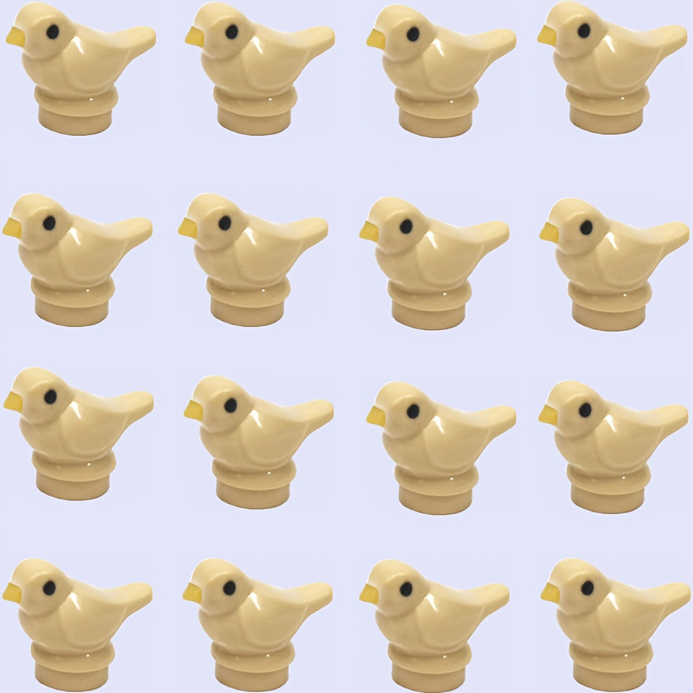 16pcs Mini Bird Sparrow Building Block Set DIY Animal Park Decoration Gift