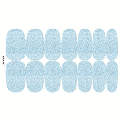 Glitter Nail Polish Stickers Full Wrap Nail Strips Self Adhesive Gel Art Decals