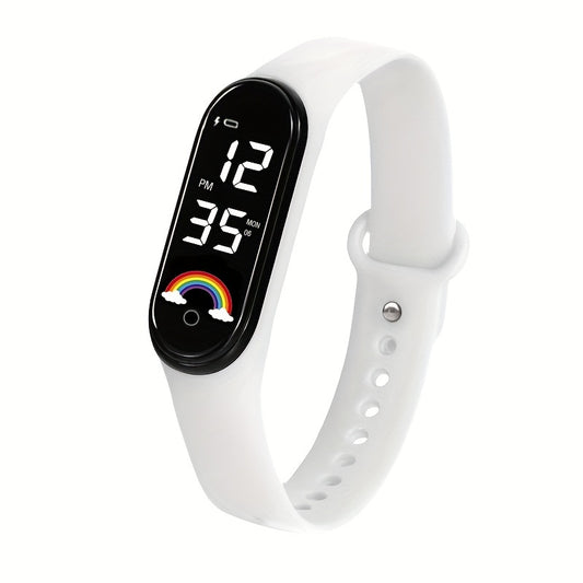 Waterproof Rainbow LED Sports Watch for Hiking and Swimming
