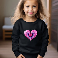 OERYUI Toddler Cartoon Love Pattern Long Sleeve Sweatshirt Top