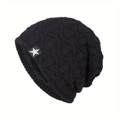 Men's Winter Thickened Solid Knitted Woolen Hat