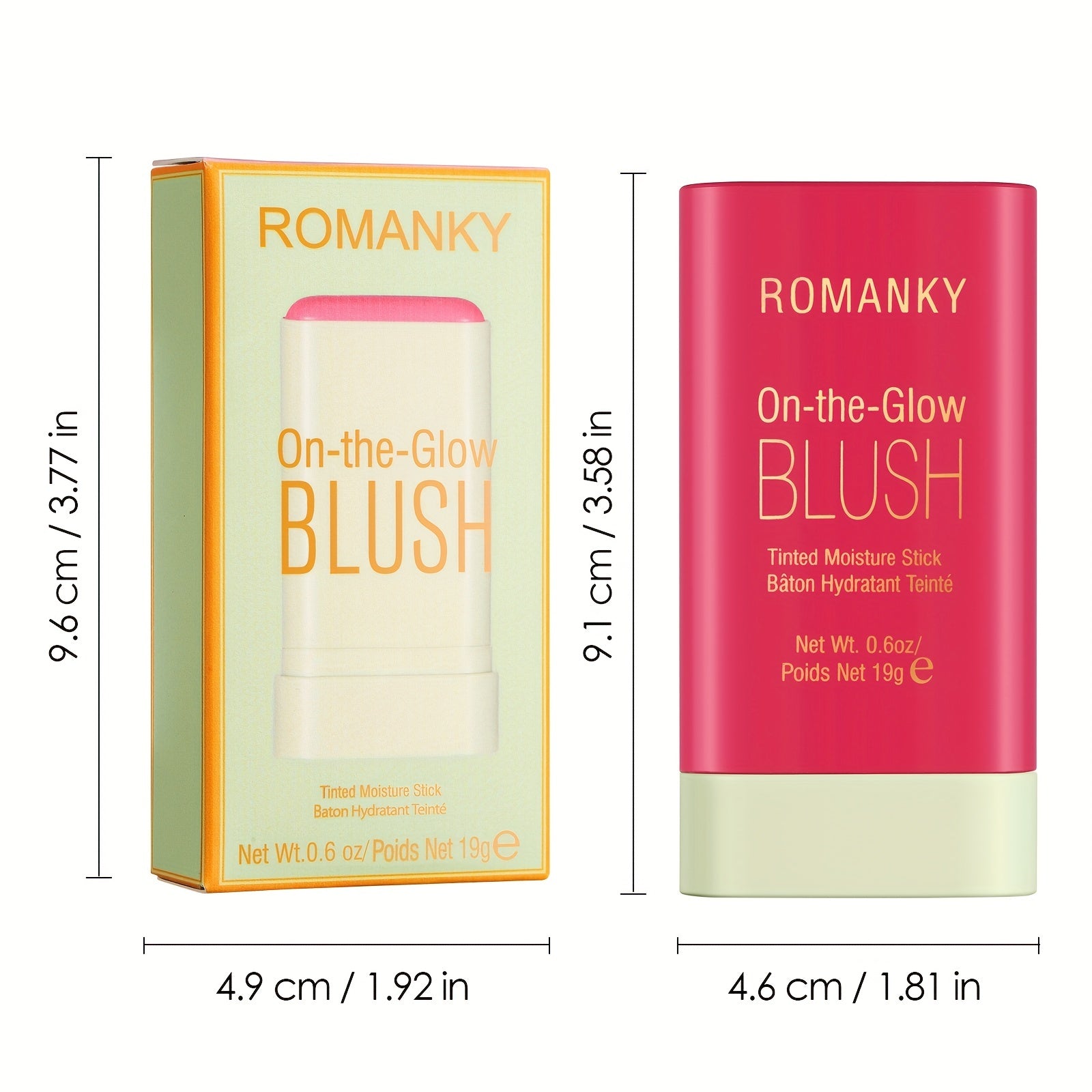 Blush Blending Stick Moisturizing Lip Balm Red Pink Orange Face Lip And Eye Tint