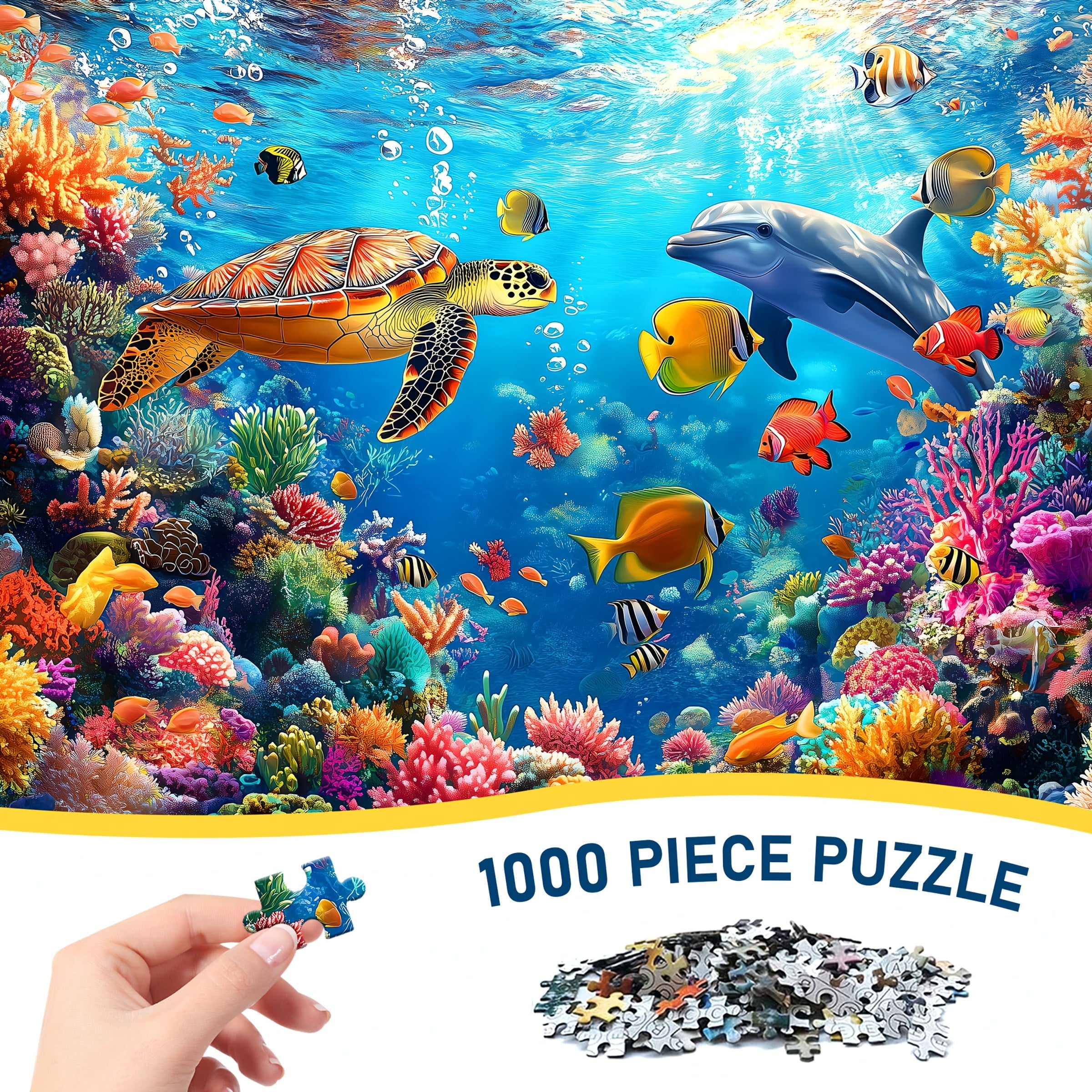 1000pcs Underwater World Jigsaw Puzzle for Adults Relax & Home Decor