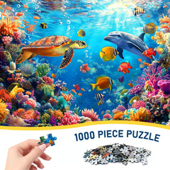 1000pcs Underwater World Jigsaw Puzzle for Adults Relax & Home Decor