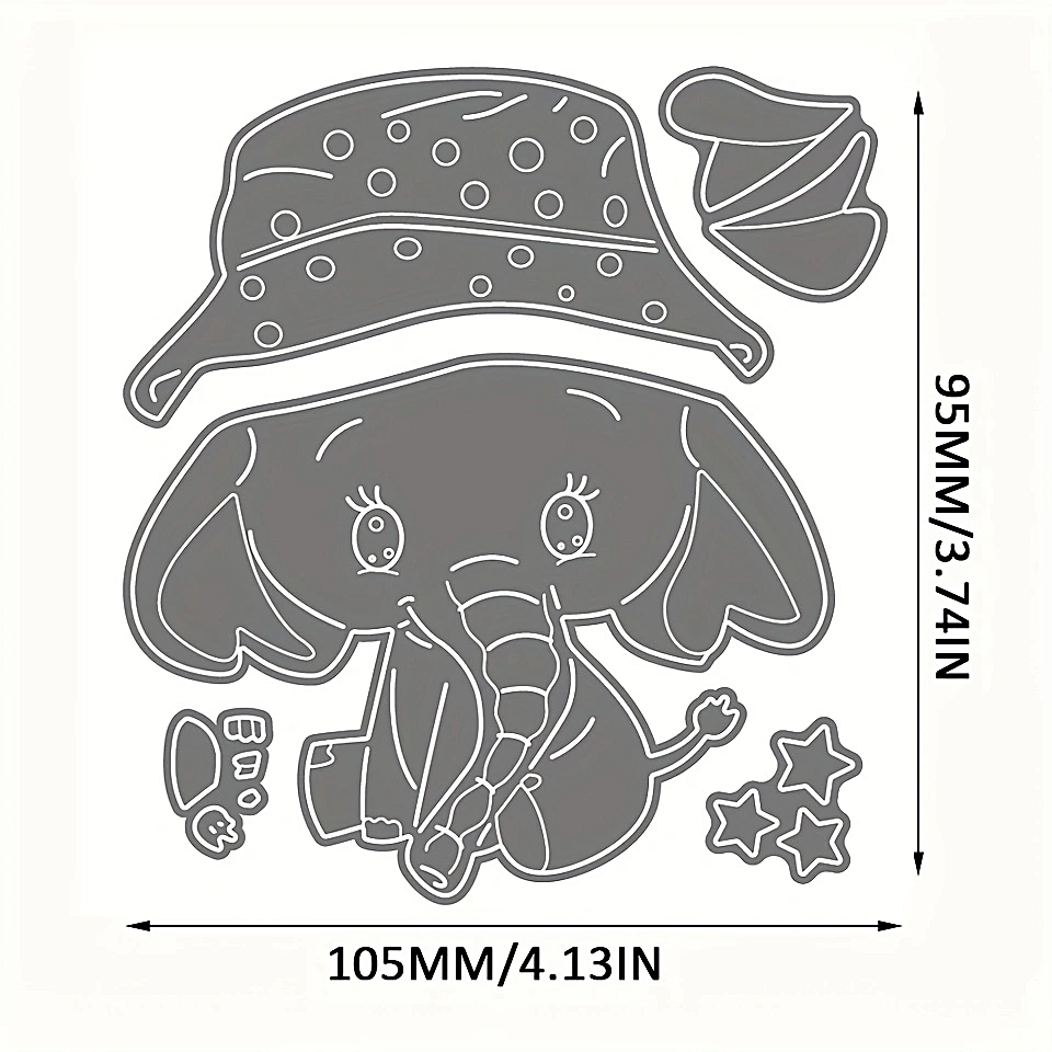 1pc Elephant Metal Cutting Dies for Paper Card Making