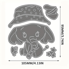 1pc Elephant Metal Cutting Dies for Paper Card Making
