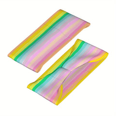 Rainbow Striped Sport Headband Breathable Polyester Blend